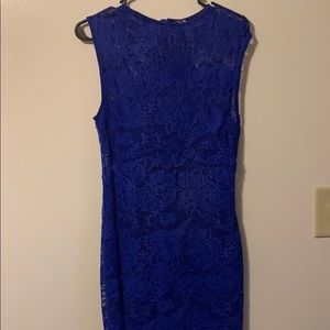Blue Lace Midi Dress